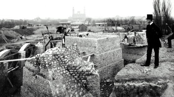 fundações da torre, 1887