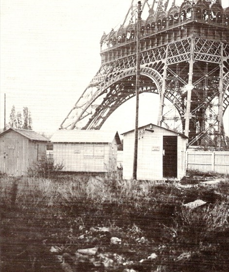 estação radiotelegráfica na base da torre, 1904