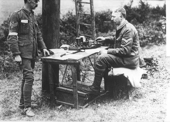 posto de telegrafia sem fio em campanha, Primeira Guerra