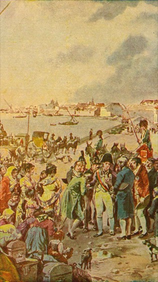 a multidão no cais de Belém, 1807